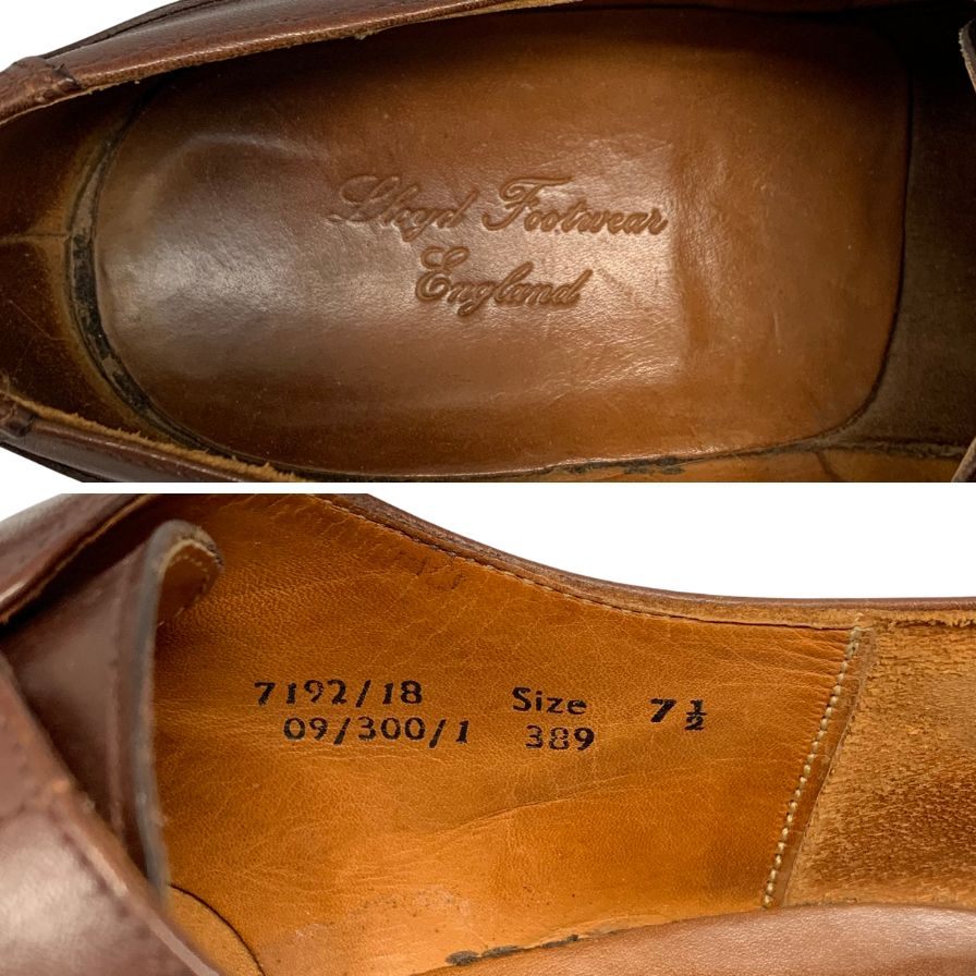 ロイドフットウェア レザーシューズ 389 Uチップ レザー ブラウン メンズ サイズ7.5 Lloyd Footwear 約26.0cm【AFC47】