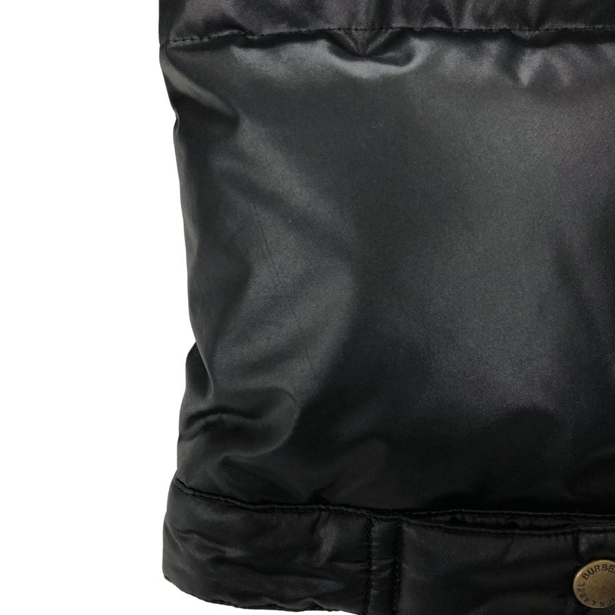 美品◆バーバリー ブラックレーベル ダウンジャケット BMP70-534-09 ノバチェック ブラック サイズL メンズ BURBERRY BLACK LABEL 【AFA2】