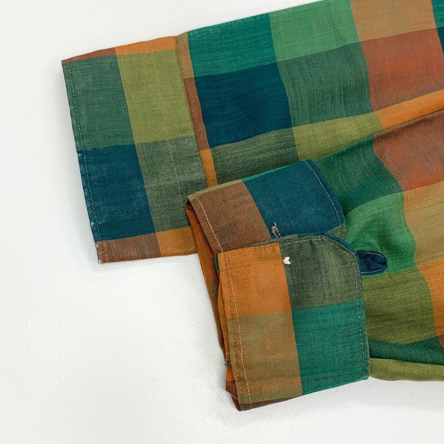 美品◆ブレント 60S 長袖シャツ ヴィンテージ チェック メンズ サイズM BRENT 【AFB27】