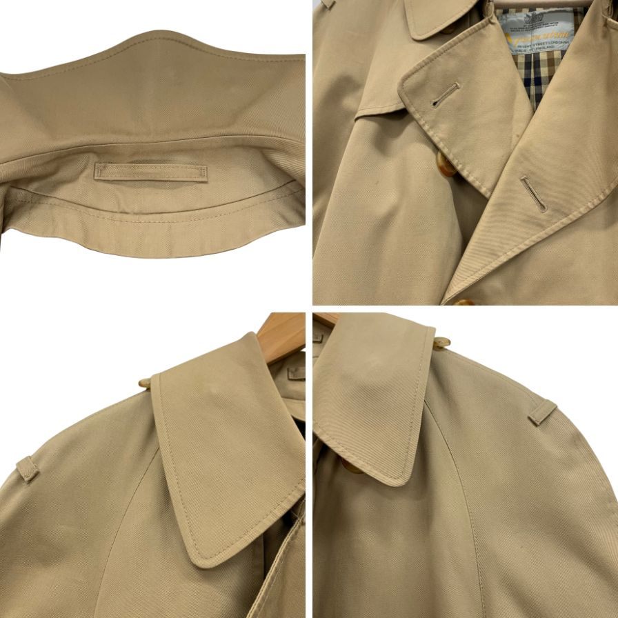 アクアスキュータム トレンチコート 70S アクア5 イングランド製 ベージュ メンズ サイズ表記なし Aquascutum【LA】