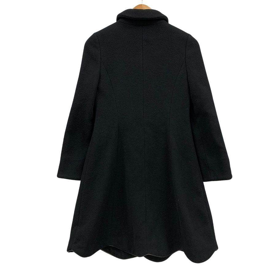 美品◆エムズグレイシー カラーコート No.529526 ファスナー付 ブラック サイズ38 M’s GRACY 【AFA18】