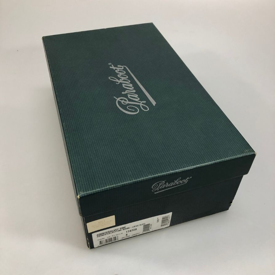 パラブーツ アドニス コインローファー カーフ シボ革 ネイビー UK8 Paraboot ローファー 約26.5cm【LA】【中古】