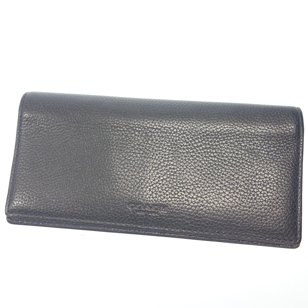 美品◆コーチ 長財布 二つ折り ブレスト 濃緑 COACH【AFI7】