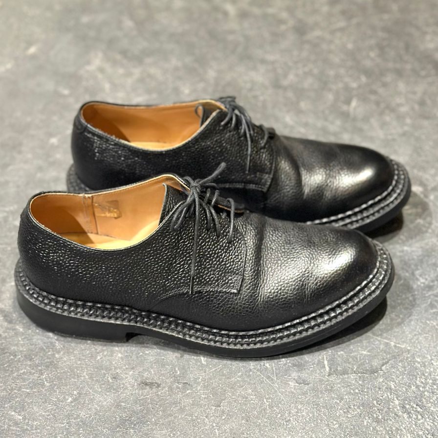 グレンソン レザーシューズ S199G 426 プレーントゥ トリプルウェルト グレインレザー ブラック サイズ6.5G GRENSON ビジネスシューズ 約25.0cm【LA】【中古】