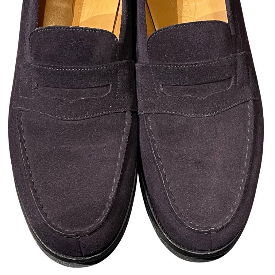 ジェイエムウエストン レザーシューズ シグニチャーローファー 180 スエード ネイビー メンズ サイズUK7C J.M.WESTON ローファー 約26.0cm【LA】【中古】