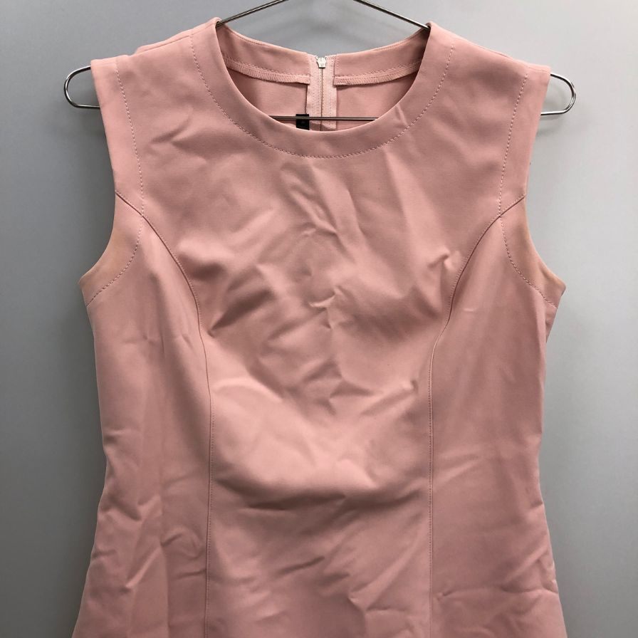 美品◆フォクシーニューヨーク ノースリーブ ワンピース ピンク サイズ40 25416-SHSAZ57 FOXEY NEWYORK 【AFB24】