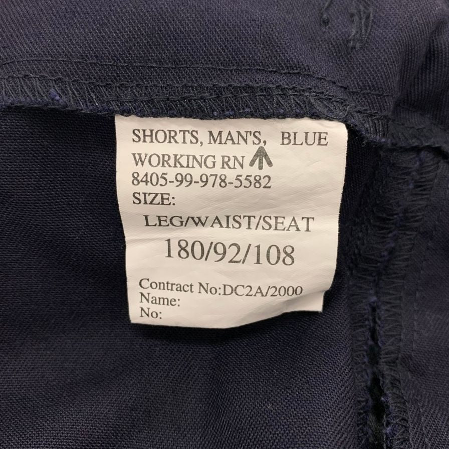ロイヤルネイビー イギリス海軍 ショートパンツ ワーキングショーツ ポリエステル コットン メンズ サイズW92 ネイビー ROYAL NAVY 【AFB36】