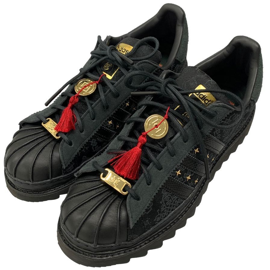 アディダス クロット ローカットスニーカー レザー JR5114 スーパースター ブラック メンズ サイズ28.0cm adidas CLOT SUPERSTAR 約28.0cm【AFD7】