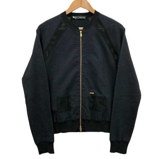 美品◆ディースクエアード ジップアップブルゾン コットン ポリウレタン サイズLレディース ブラック DSQUARED2 【AFB38】