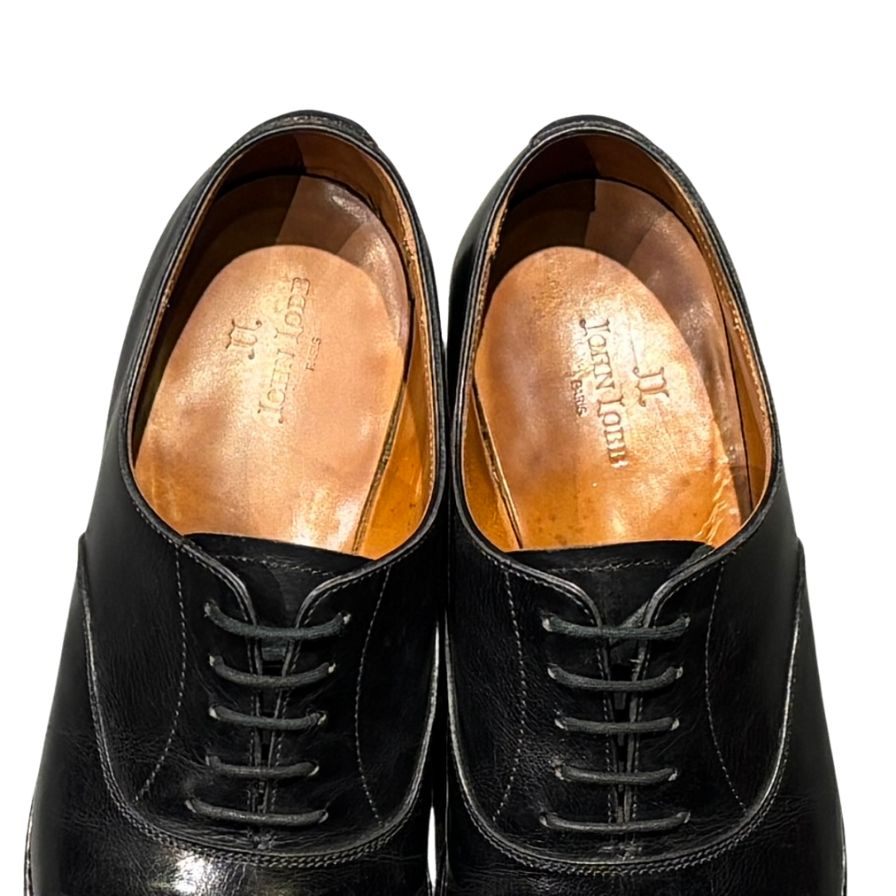 ジョンロブ レザーシューズ シティ ストレートチップ 旧ロゴ 236ラスト ブラック サイズUK5.5EE メンズ JOHNLOBB ビジネスシューズ 約24.5cm【LA】【中古】