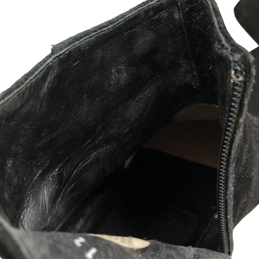 カルバンクライン ブーツ バックジップ ブラック スウェード 0512 サイズ40 Calvin Klein 約26.5cm【AFC32】