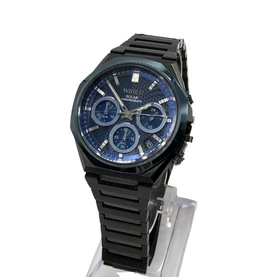 セイコー 腕時計 ワイアード AGAD416 クロノグラフ ソーラー 青文字盤 SEIKO WIRED【AFI18】