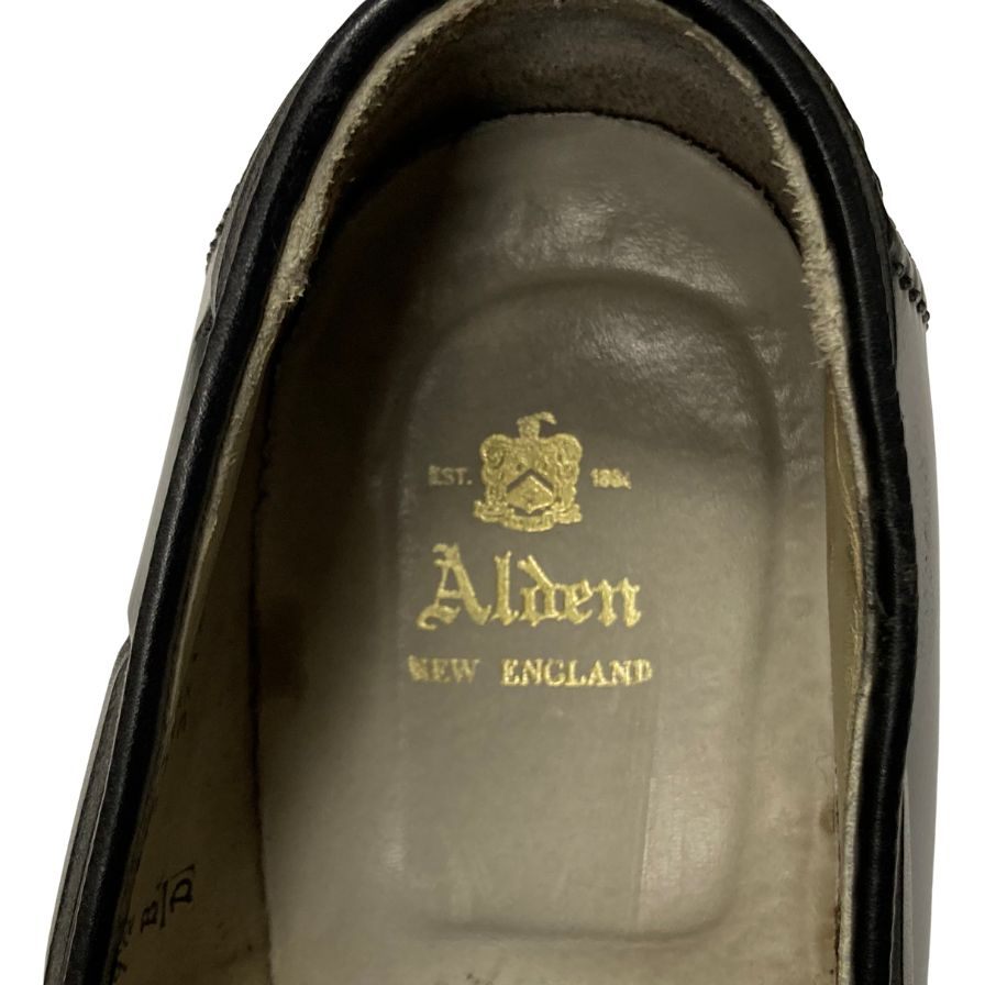 オールデン 32160 コードバン ローファー キルト ブラック サイズ9.5D ALDEN ローファー 約27.5cm【LA】【中古】