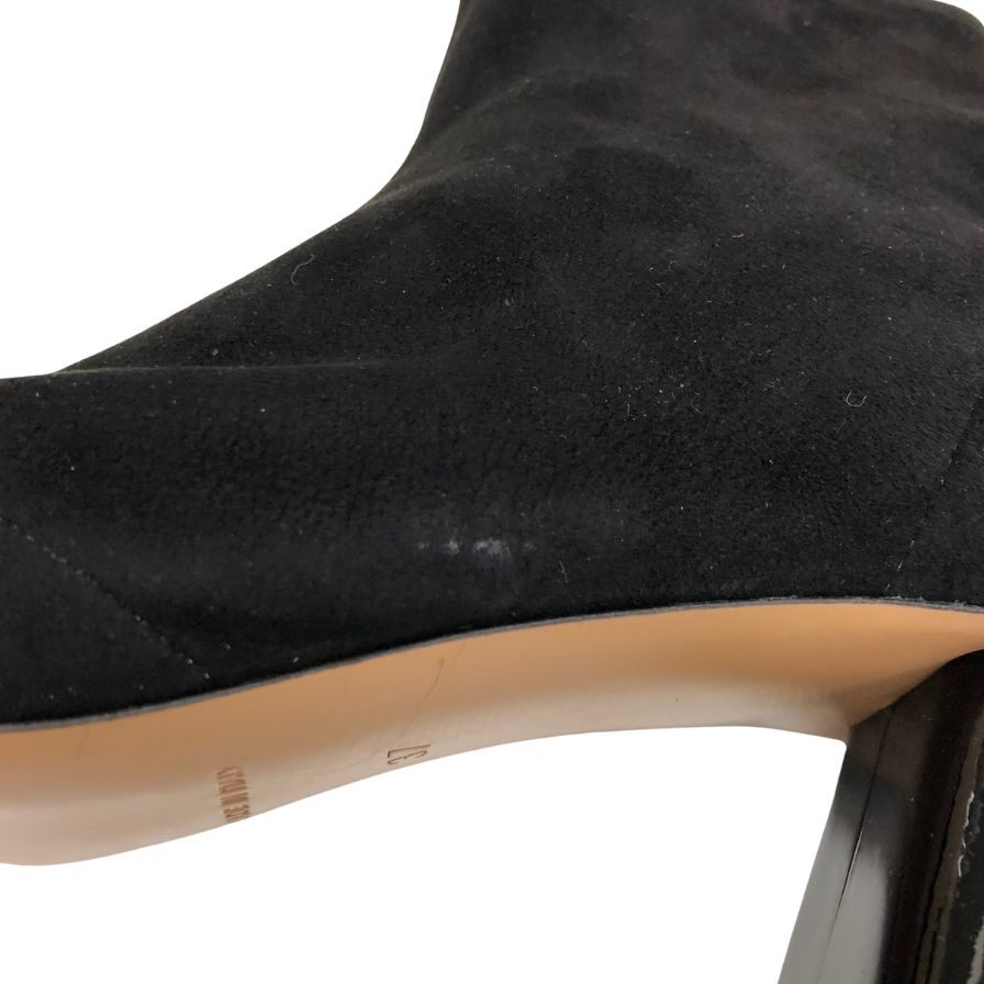 ラウネ ロンドン レオパードリボン付き ヒールパンプス ブラック サイズ37 レディース Raune RONDON made in italy 約23.5cm【AFD9-2】