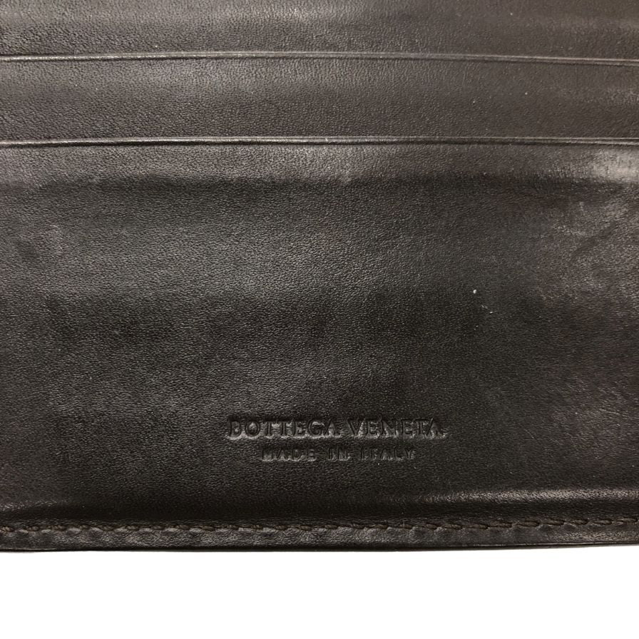 ボッテガヴェネタ イントレチャート 二つ折り財布 レザー ブラウン系 メンズ BOTTEGA VENETA【AFI15】