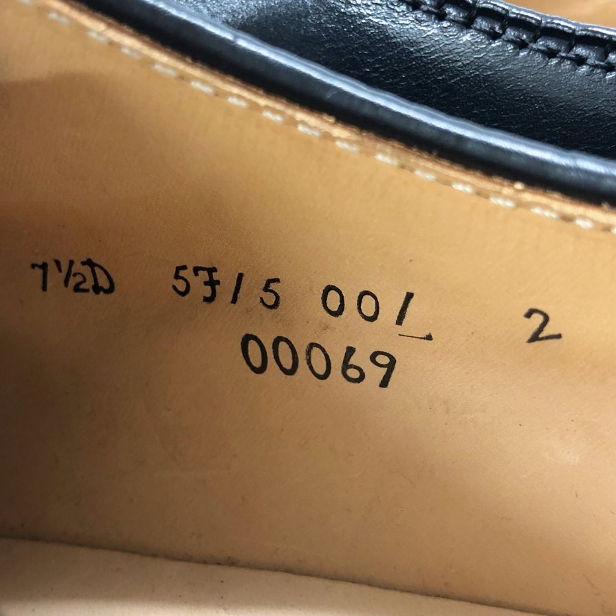 ブルックスブラザーズ ビジネスシューズ 00069 プレーントゥ カーフ ブラック サイズUS7.5 メンズ Brooks Brothers ビジネスシューズ 約25.5cm【LA】【中古】