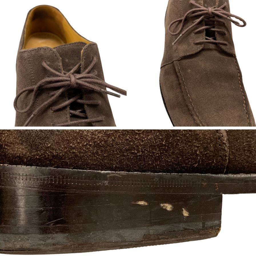 コールハーン レザーシューズ Uチップ 外羽根 スエード メンズ ブラウン サイズ10 COLE HAAN 約28.0cm【AFC46】