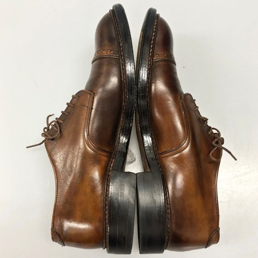 オールデン ユナイテッドアロウズ レザーシューズ 5682 パンチドキャップトゥ カーフ メンズ ブラウン サイズ6ハーフ ALDEN ビジネスシューズ 約24.5cm【LA】【中古】