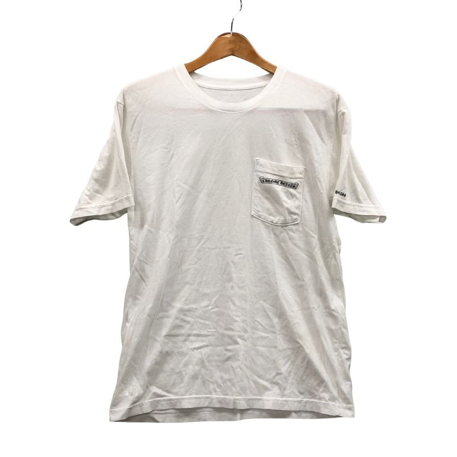美品◆クロムハーツ CHプラスクロスプリント 半袖Tシャツ コットン ホワイト メンズ サイズL アメリカ製 2212-304-0030 CHROME HEARTS 【AFB3】