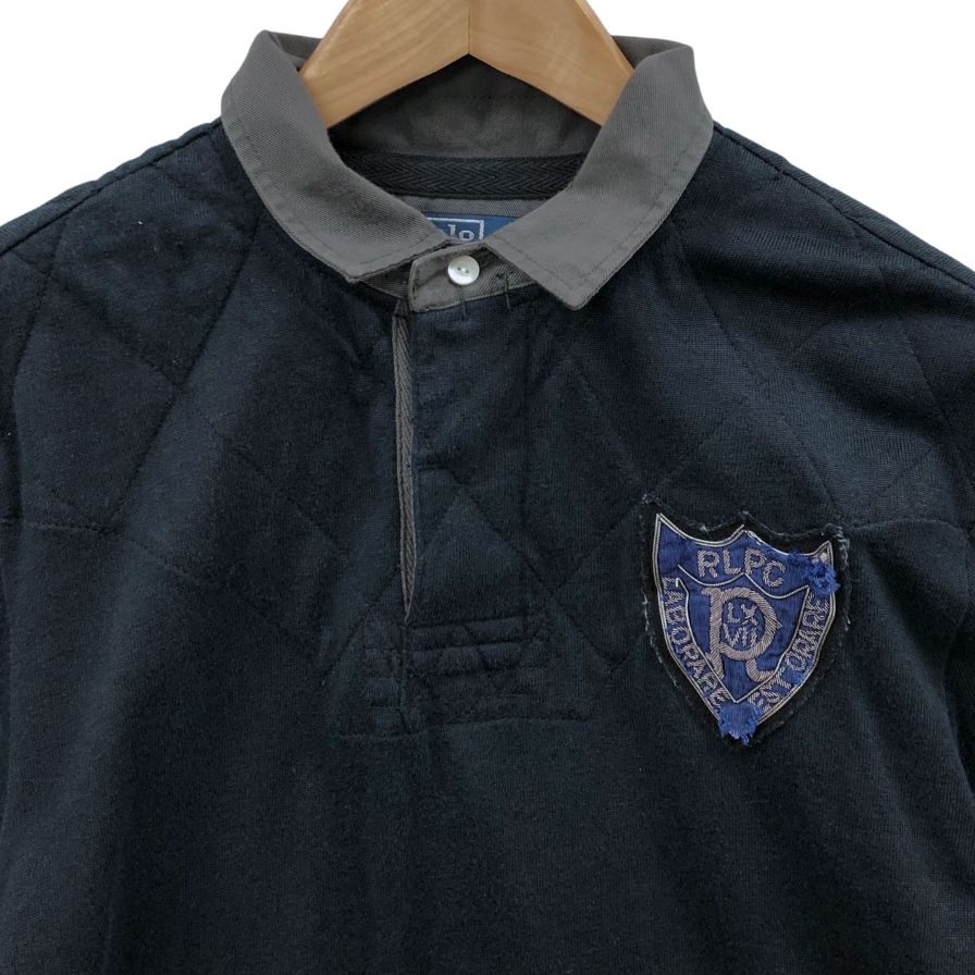 ポロラルフローレン ラガーシャツ 90S コットン ネイビー メンズ サイズL Polo Ralph Lauren【LA】