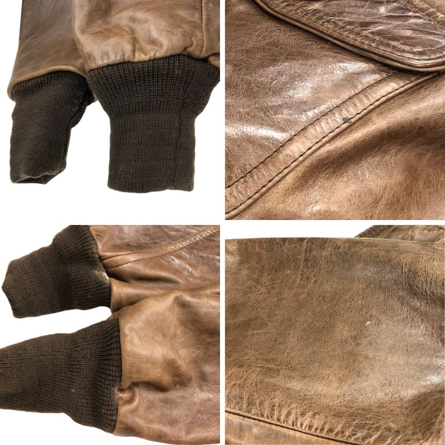 中古◆ハーレーダビッドソン レザージャケット 牛革 ブラウン Mサイズ 40434 HARLEY DAVIDSON 【AFB13】