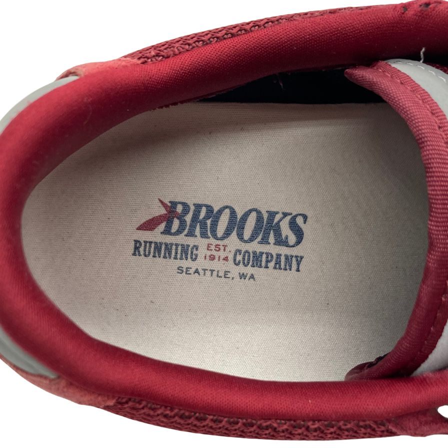 ブルックス ローカットスニーカー スウェード メッシュ 切替 ローテク ランニング ボルドー メンズ サイズ27cm BROOKS RUNNING 約27.0cm【AFC41】