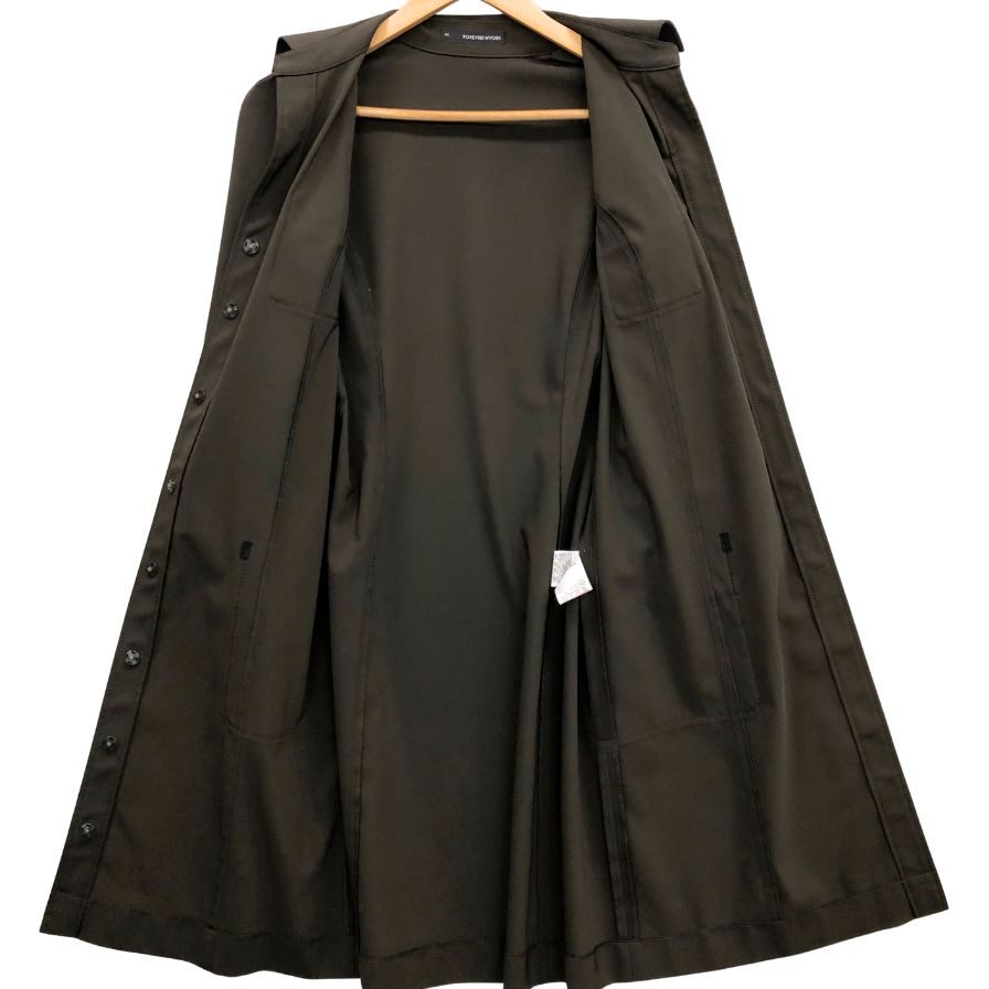 美品◆フォクシー ニューヨーク ワンピース 24889-SCRAZ114 七分袖 シャツ ストレッチ ブラウン レディース サイズ42 FOXEY NEW YORK 【AFB25】