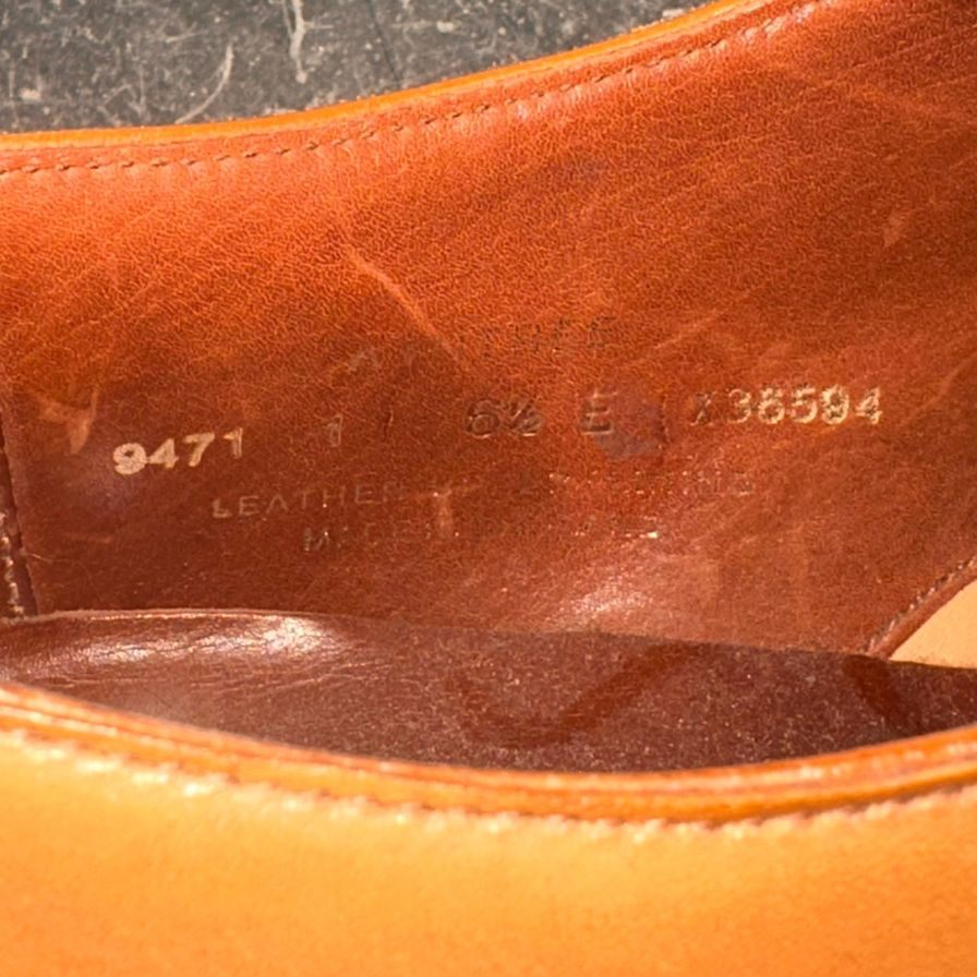 クロケット&ジョーンズ プレーントゥ カーフ エイントリー ライトブラウン サイズUK6.5E メンズ CROCKETT&JONES ビジネスシューズ 約25.0cm【LA】【中古】
