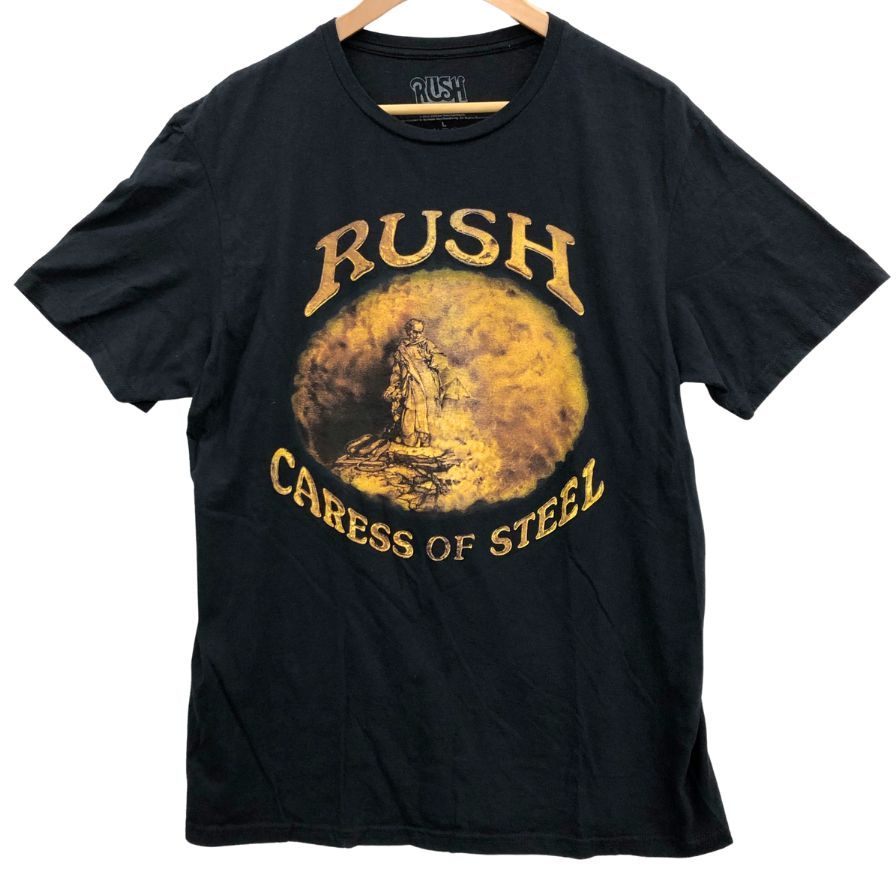 中古◆ラッシュ Tシャツ Caress Of Steel オフィシャル サイズL ブラック メンズ RUSH 【AFB9】
