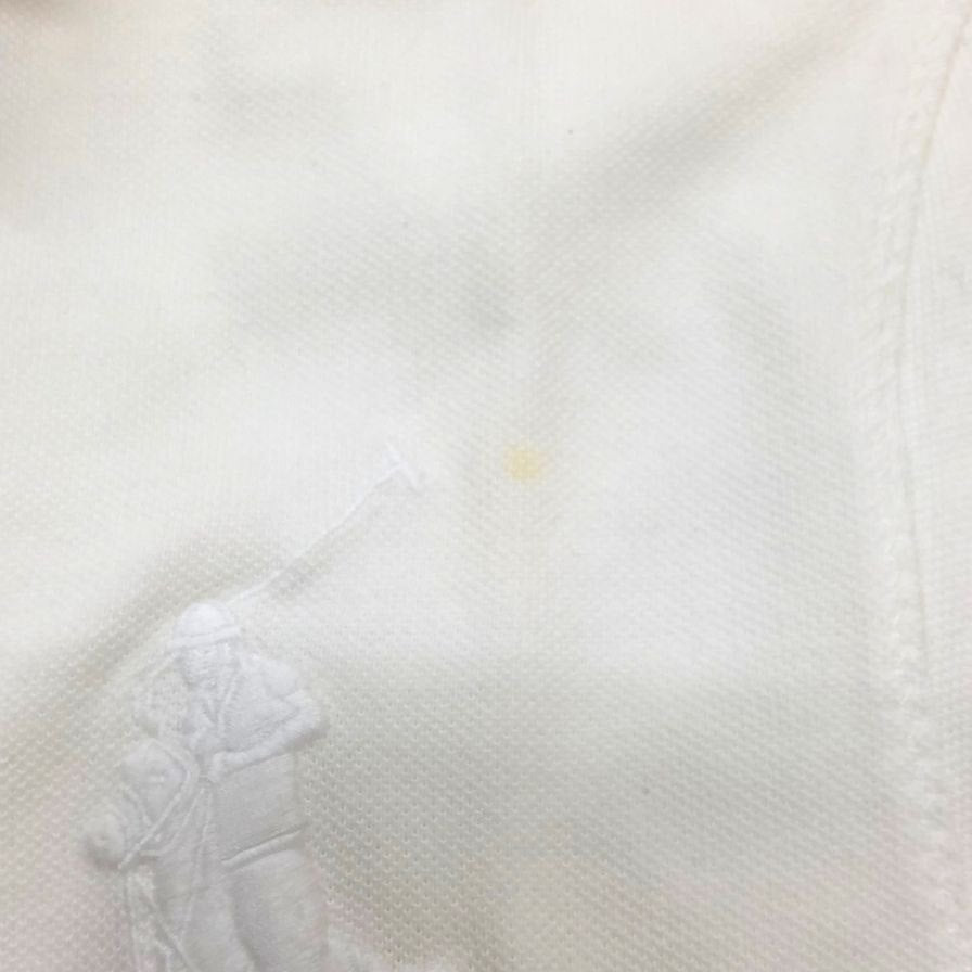 中古◆ポロ バイ ラルフローレン ビッグポニー 鹿の子 ポロシャツ レディース サイズS ホワイト POLO by Ralph Lauren 【AFB17】