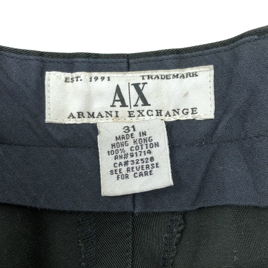アルマーニエクスチェンジ パンツ ボタンフライ ブラック メンズ サイズ31 Armani Exchange 【AFB37】