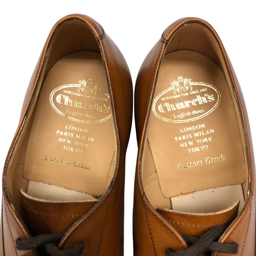 チャーチ レザーシューズ ストレートチップ ドバイ 136ラスト サイズ5 メンズ ウォルナット Church's DUBAI 約24.0cm【LA】【中古】