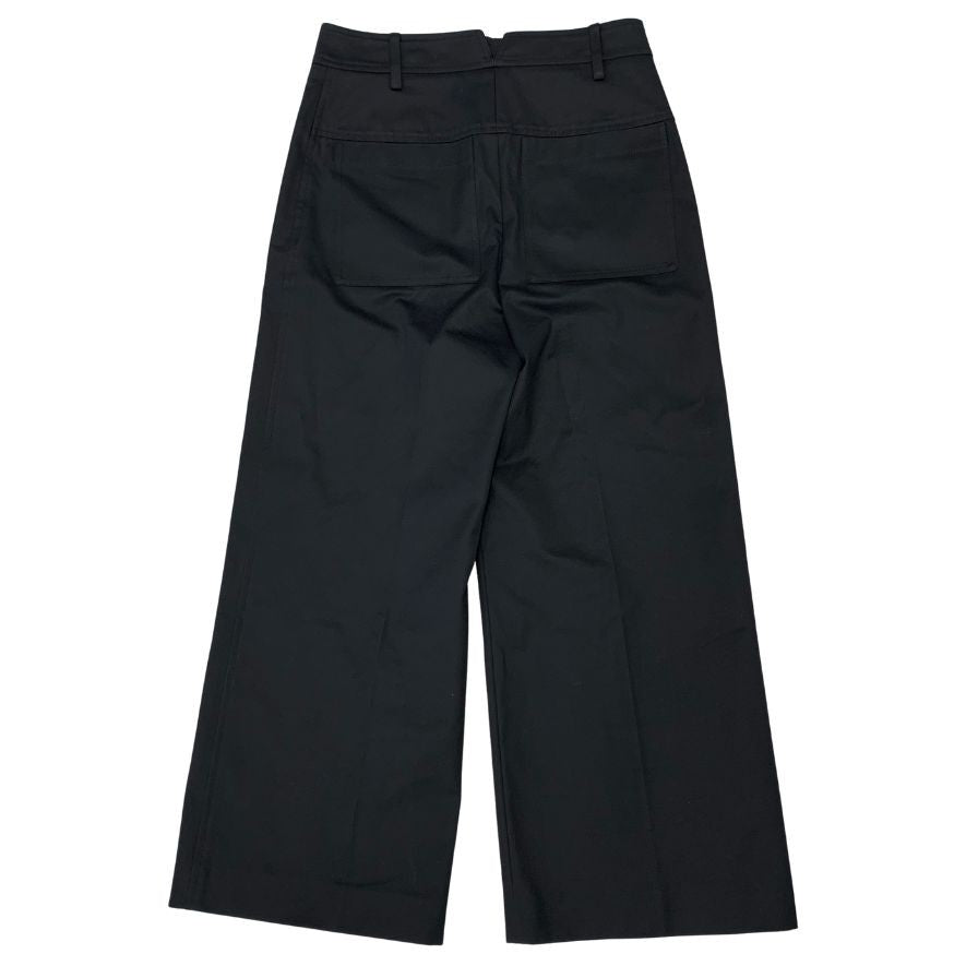 エルメス パンツ センタープレス ブラック レディース サイズ34 HERMES 【AFB49】