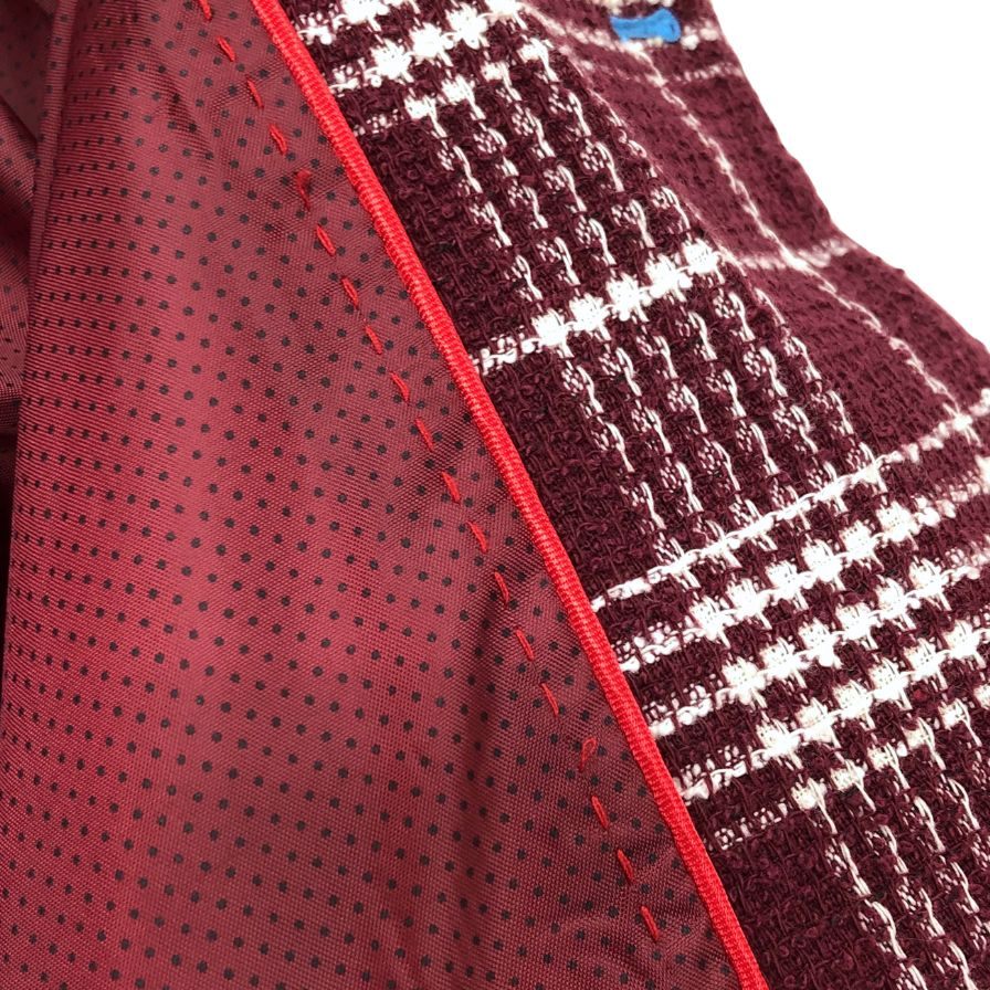 極美品◆ザゴン マン イタリア製 赤チェック ジャケット 46サイズ XAGON MAN 【AFB32】