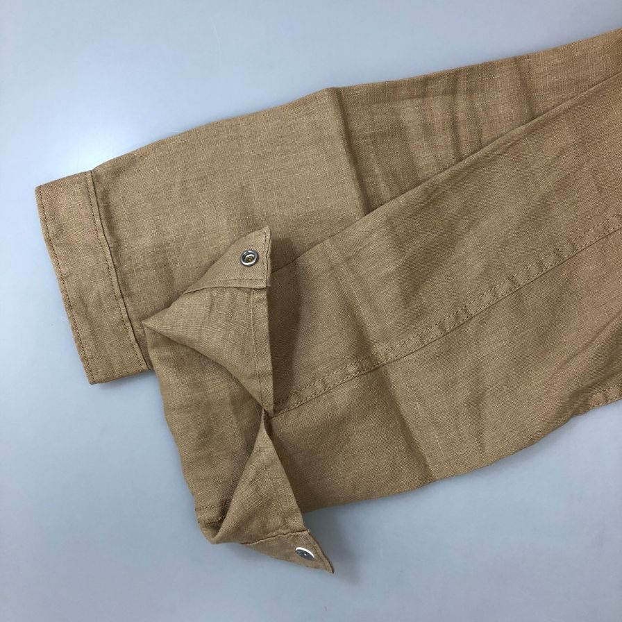 美品◆ビームス リネン シングルライダース ベージュ サイズ M BEAMS 【AFB20】
