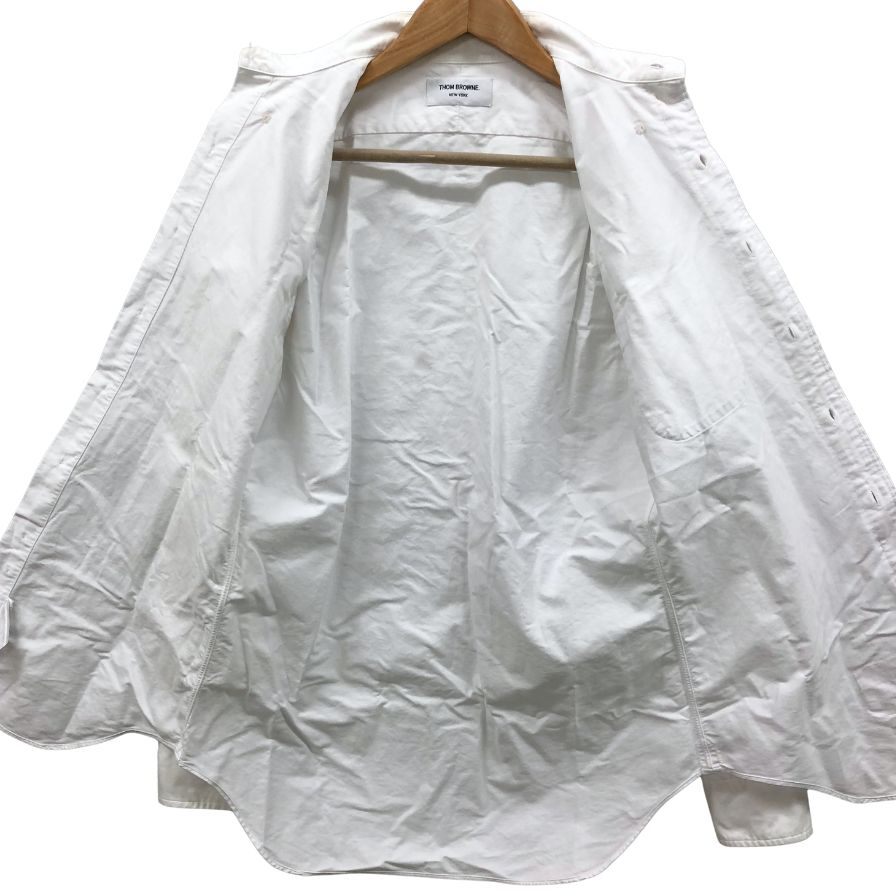 美品◆トムブラウン ボタンダウンシャツ コットン サイズ2 メンズ ホワイト THOM BROWNE 【AFB45】