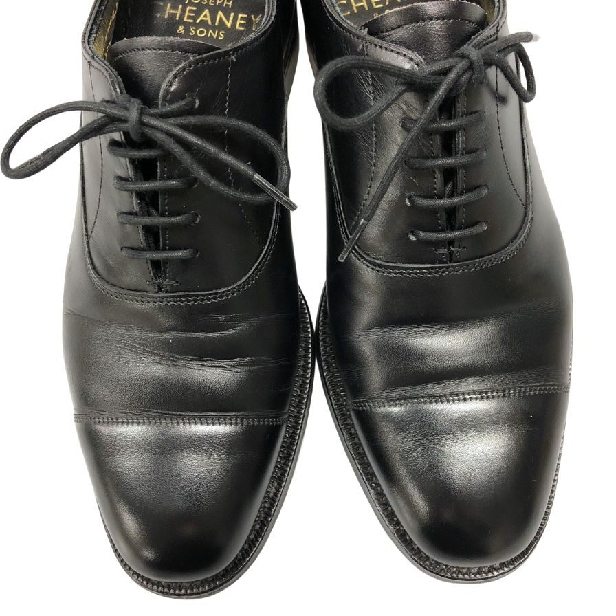 チーニー レザーシューズ ジェフェリー ストレートチップ カーフ ブラックUK6 CHEANEY 約25.0cm【AFC33】