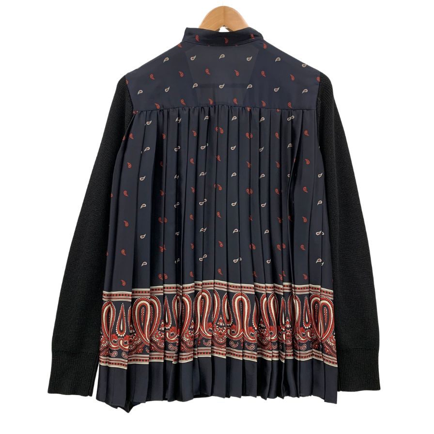 中古◆サカイ 20AW カーディガン プリーツ切り替え レディース サイズ3 20-05182 Sacai 【AFB49】