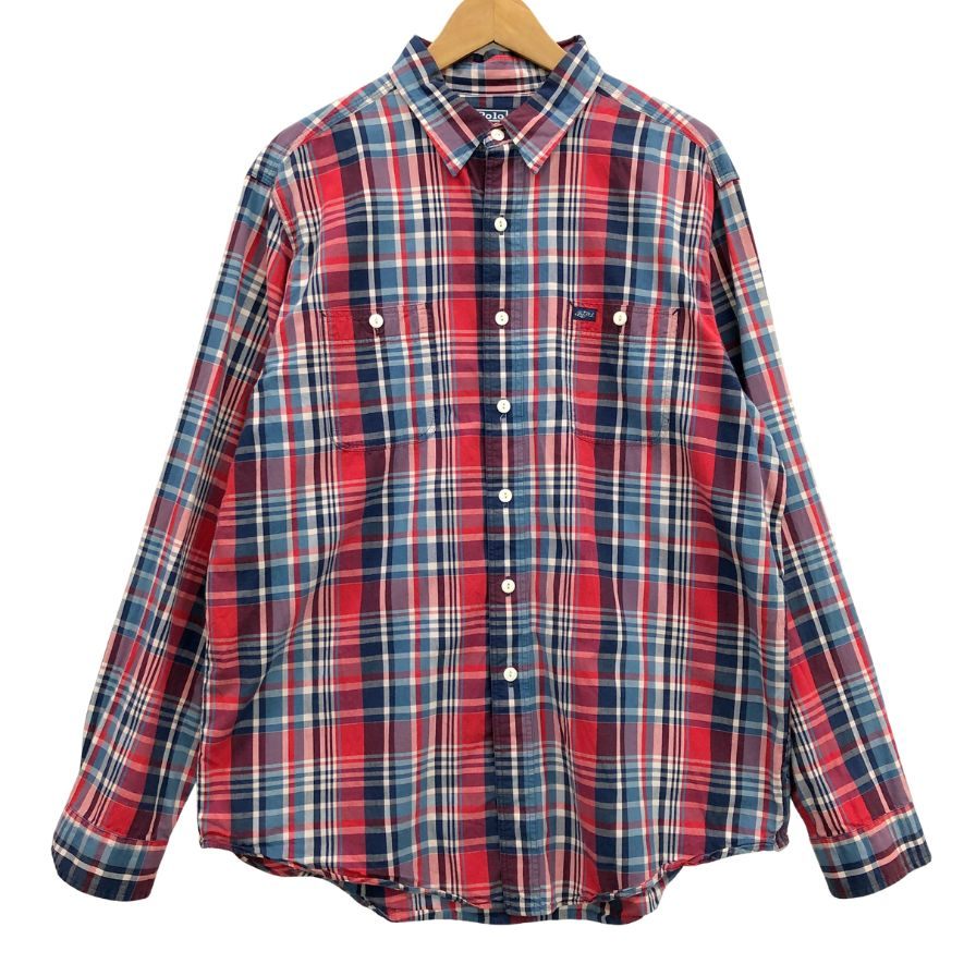 美品◆ポロ ラルフローレン 長袖シャツ チェック メンズ サイズXL POLO RALPH LAUREN 【AFB17】