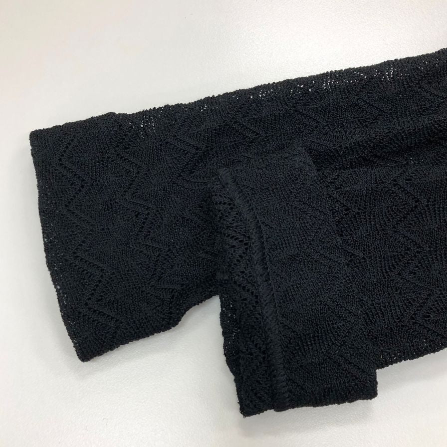 美品◆ミッソーニ ニットカーディガン レース ブラック レディース サイズ40 MISSONI 【AFB14】