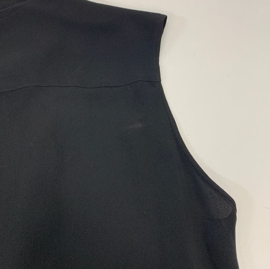 中古◆フォクシーシルク ボウタイ付き ノースリーブブラウス レディース ホワイト サイズ40 FOXEY 【AFB35】