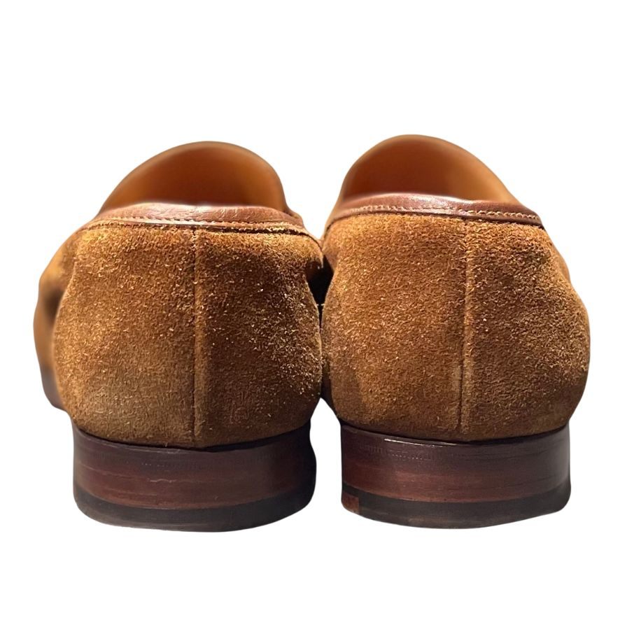 クロケット&ジョーンズ ローファー カムデン ビームスF別注 スエード ダークブラウン メンズサイズUK5.5E CROCKETT&JONES CAMDEN ローファー 約24.0cm【LA】【中古】