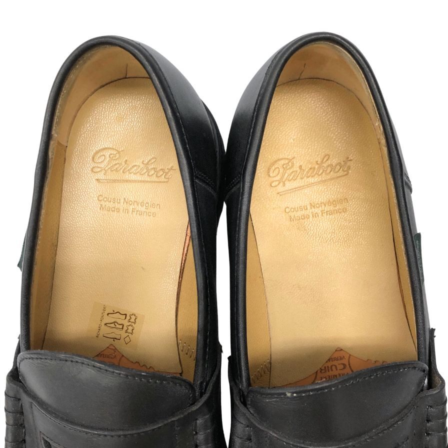 パラブーツ ローファー ランス レザー ブラック サイズ8 メンズ PARABOOT REIMS ローファー 約26.5cm【LA】【中古】