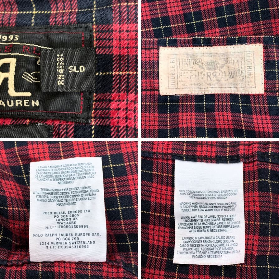 ダブルアールエル ウエスタンシャツ ワンスター チェック スタッズ レッド メンズ サイズS RRL Ralph Lauren【LA】