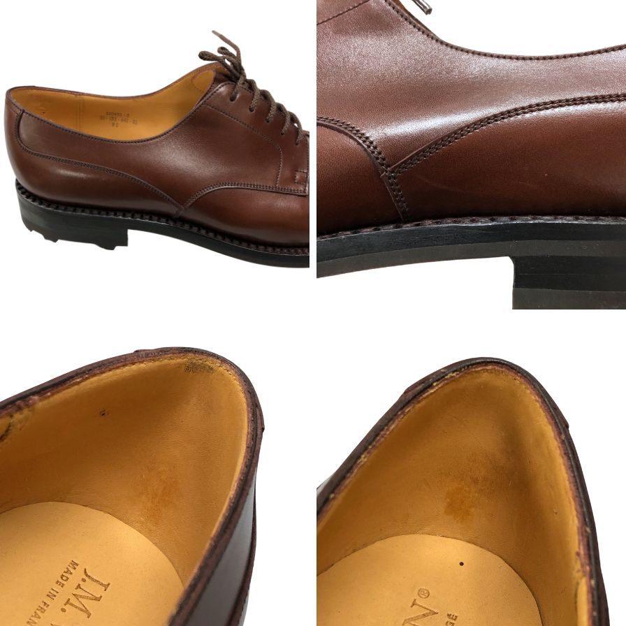 ジェイエムウエストン レザーシューズ Uチップ 641 ゴルフ ブラウン 9C J.M.WESTON ビジネスシューズ 約27.5cm【LA】【中古】
