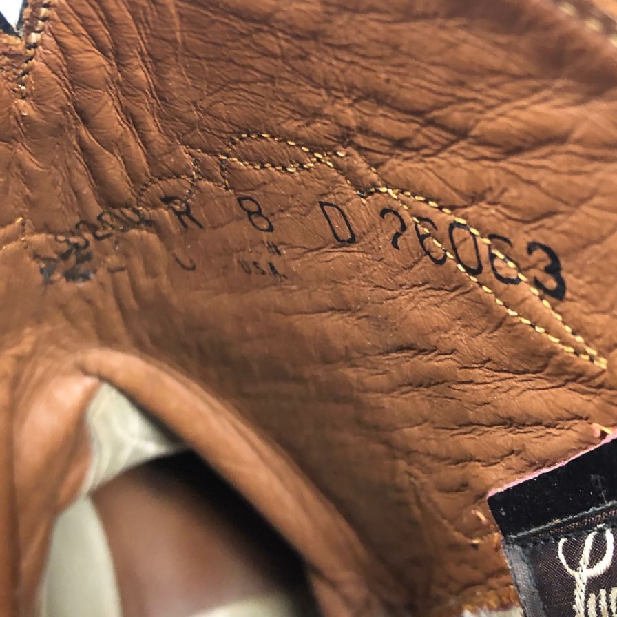 ルケーシー ローパーブーツ ピラルクー&レザーコンビ メンズ サイズ8D ブラウン系 Lucchese 約26.0cm【AFC18】