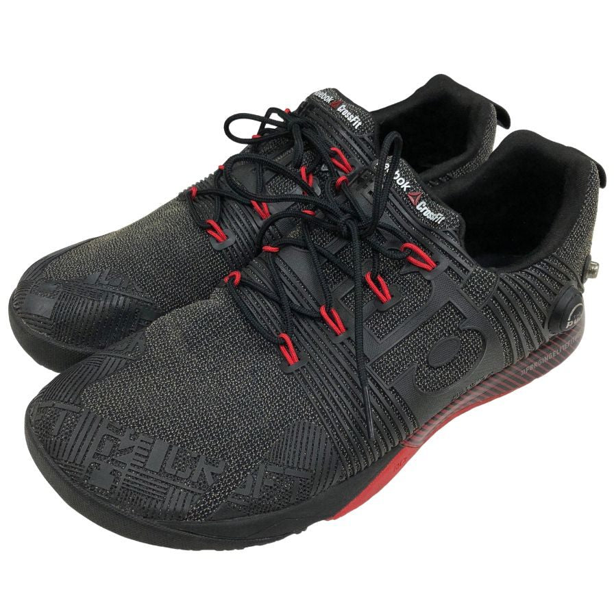 リーボック メンズ クロスフィット ナノポンプフュージョン スニーカー V67652 サイズ27cm ブラック x レッド REEBOK 約27.0cm【AFC6】