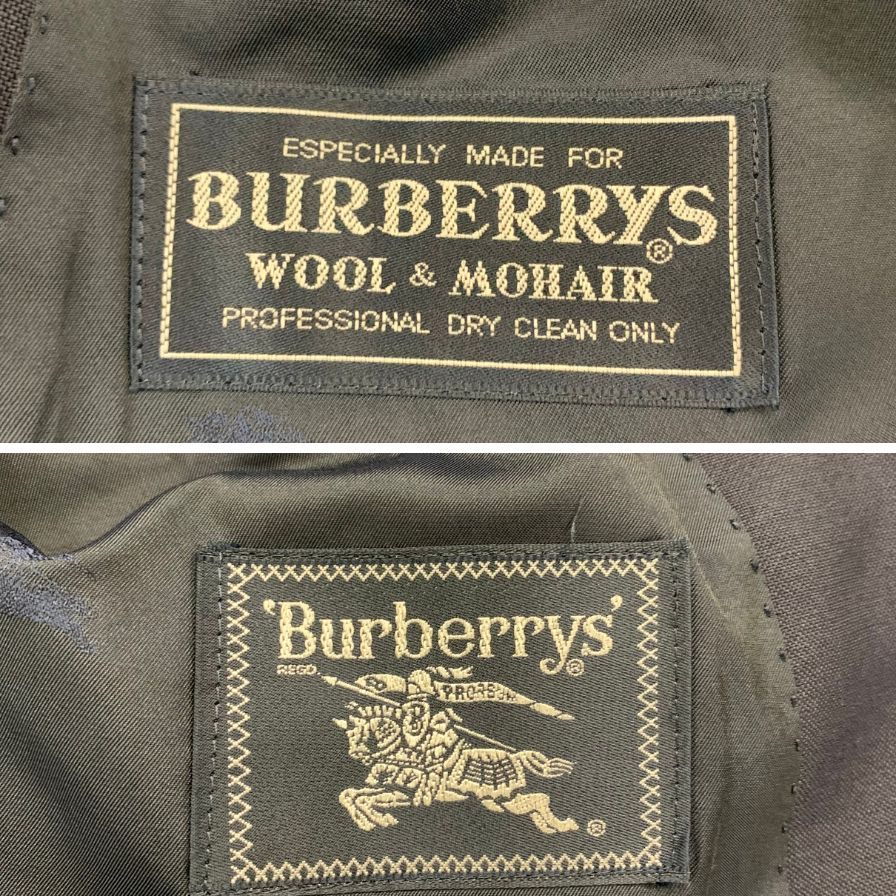 極美品◆バーバリーズ テーラードジャケット 金ボタン ダブル ネイビー サイズ170A メンズ Burberrys 【AFB9】