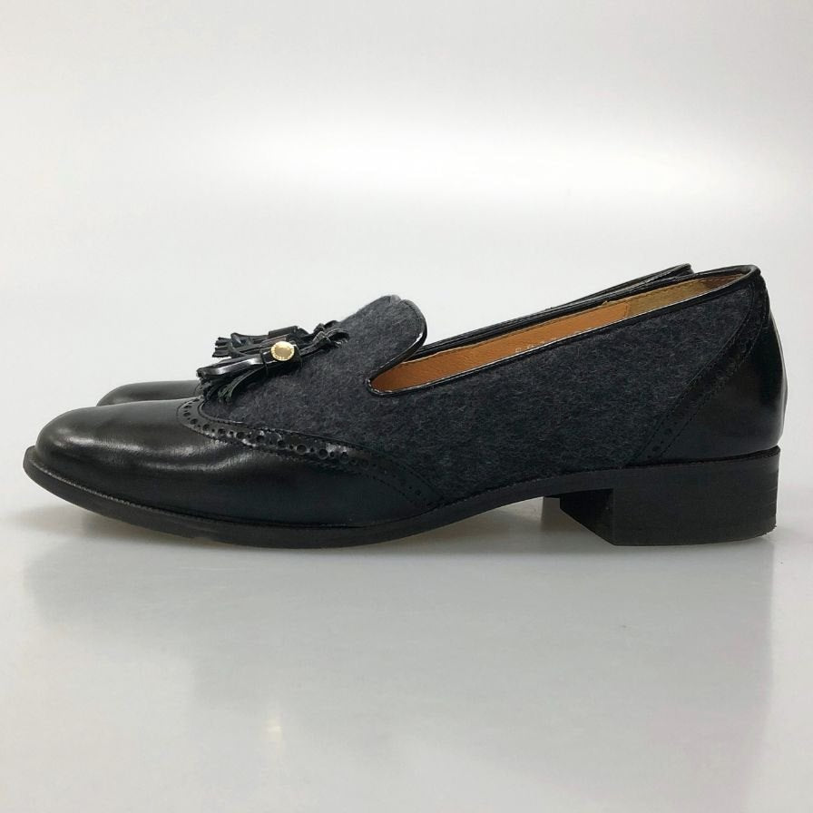 マッキントッシュフィロソフィー タッセルシューズ ブラック サイズ22 日本製 レディース MACKINTOSH PHILOSOPHY 約22.0cm【AFC31】