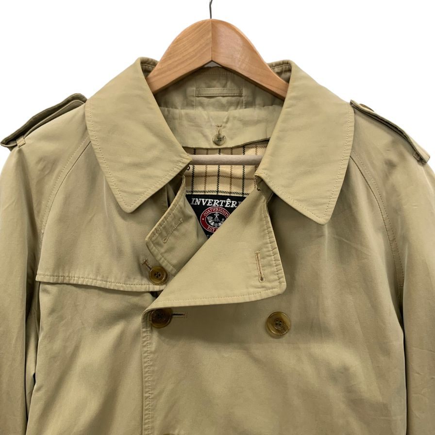 美品◆インバーティア トレンチコート ライナー付 ベージュ系 サイズ38 メンズ INVERTERE 【AFA17】